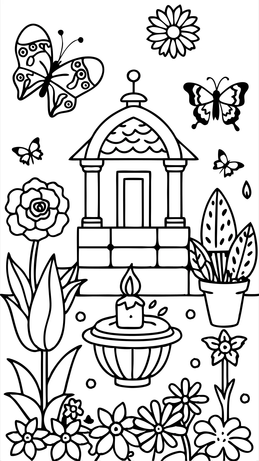 adult coloring pages garden